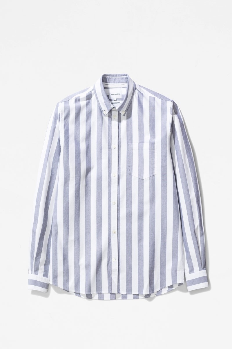 Norse Projects Anton Oxford - Navy Stripe