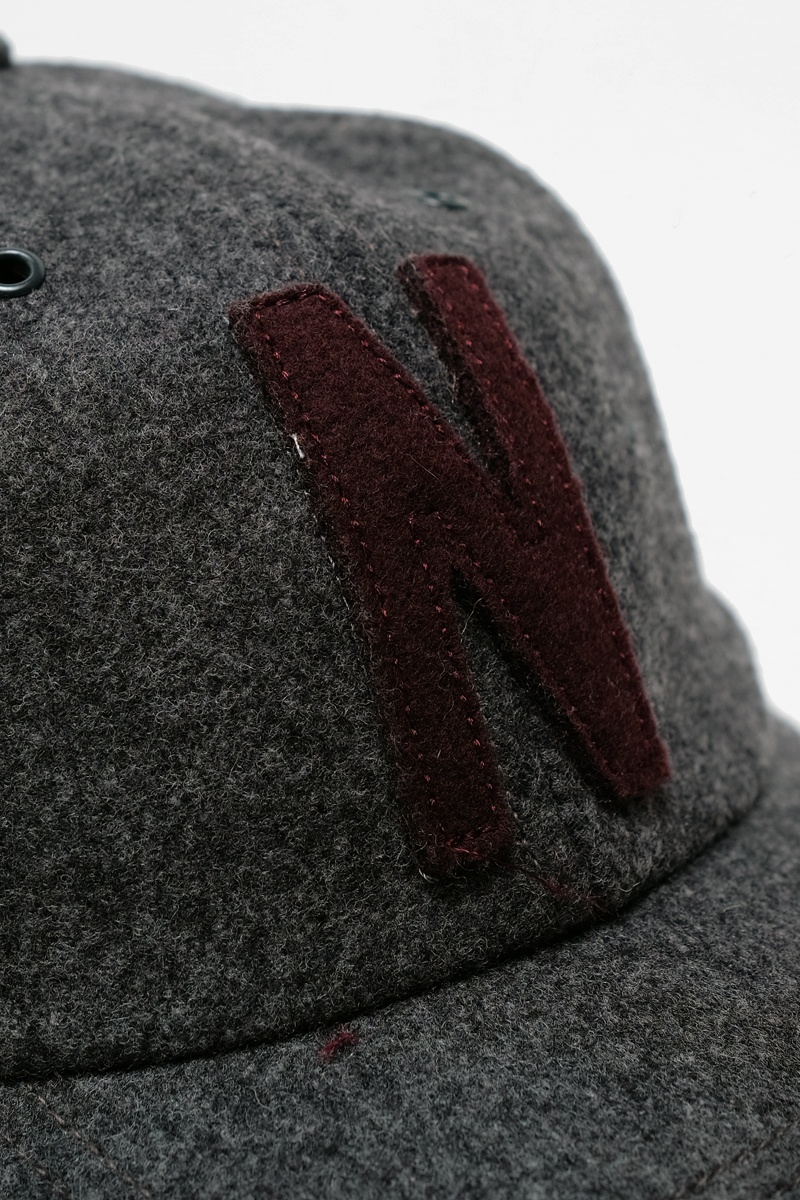 Norse Projects Wool Sports Cap - Charcoal Melange