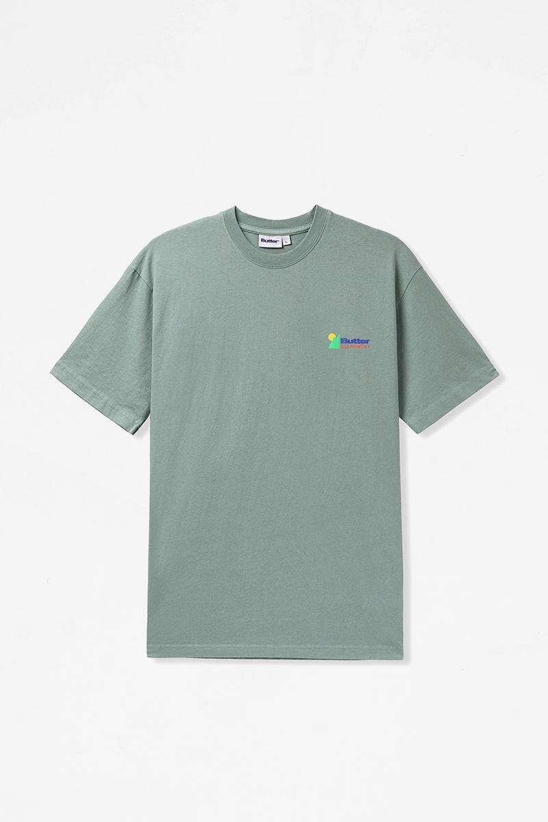 Butter Goods Equipment Pigment Dye Tee - Washed Jade