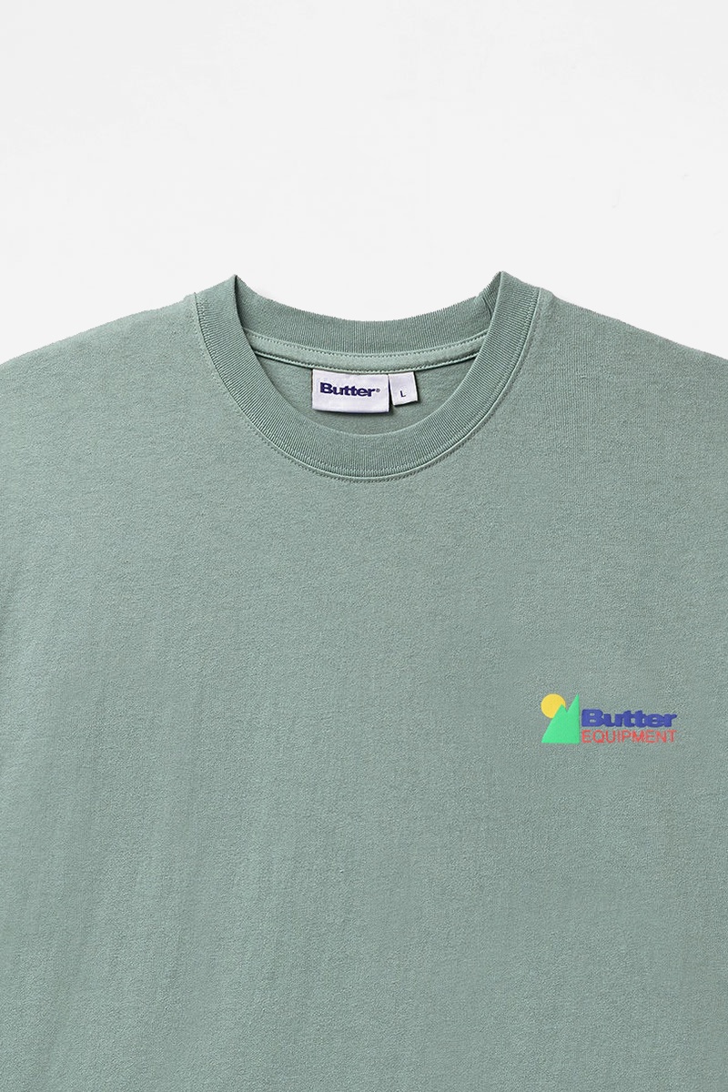 Butter Goods Equipment Pigment Dye Tee - Washed Jade