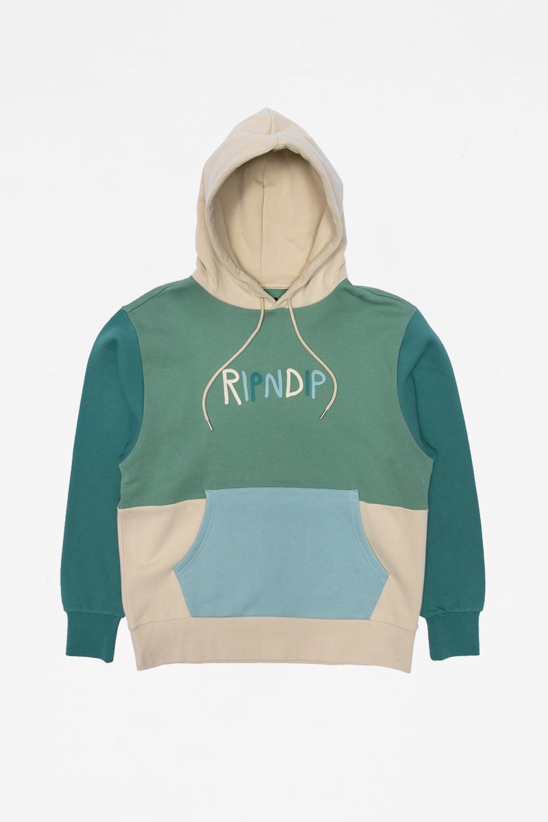 Ripndip Color Block Rubber Logo Hoodie - Multi