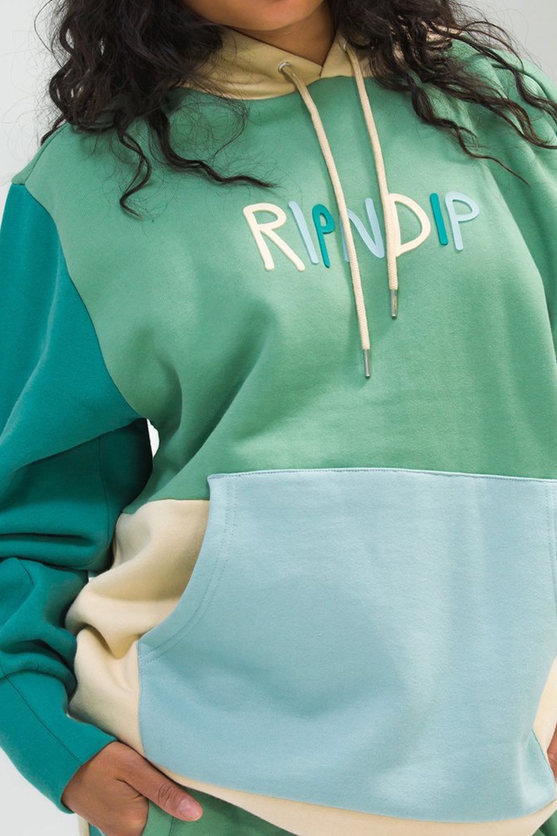 Ripndip Color Block Rubber Logo Hoodie - Multi