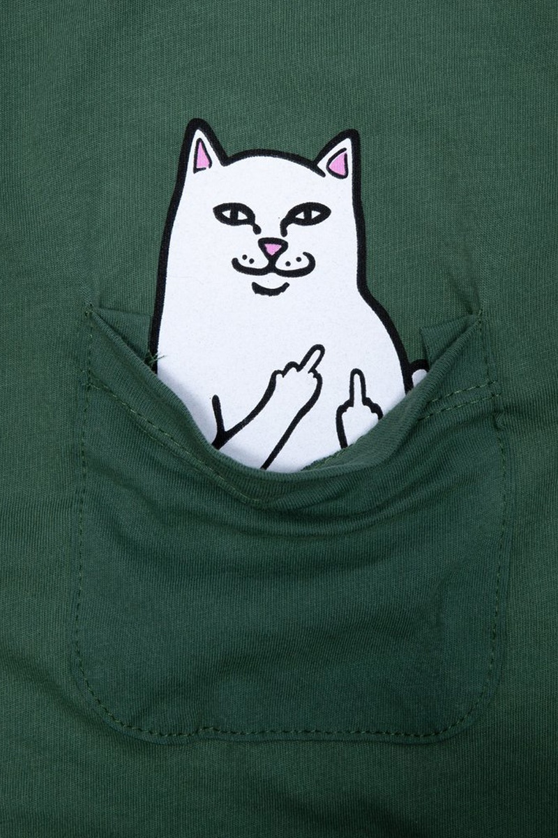 Ripndip Lord Nermal Pocket LS Tee - Olive Ripndip Lord Nermal Pocket LS Tee - Olive