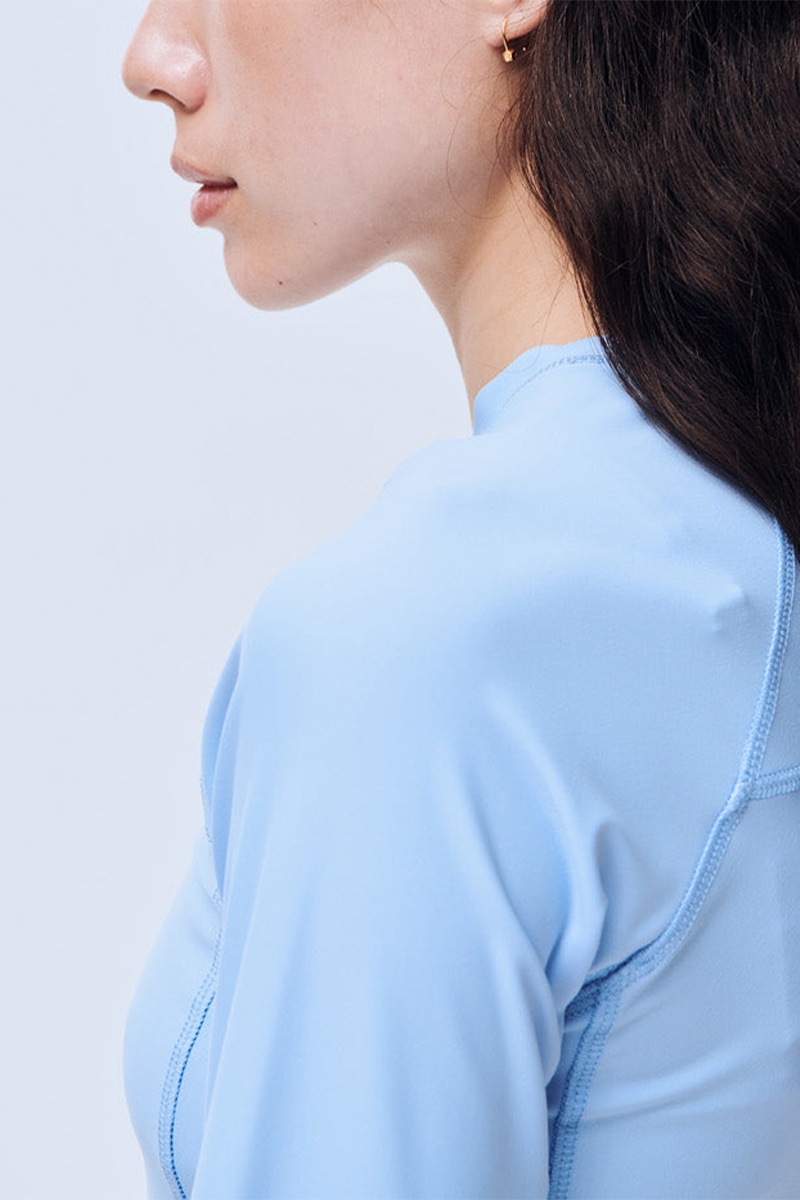 Soulland W Anna Swim Top - Light Blue