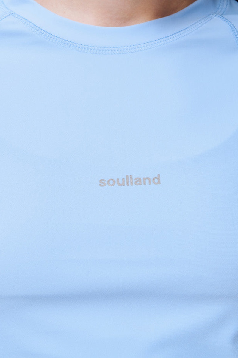 Soulland W Anna Swim Top - Light Blue