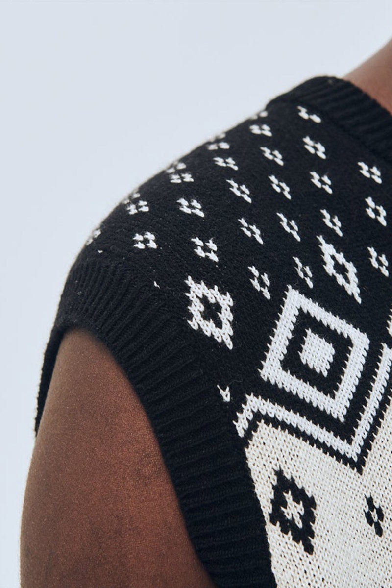 Soulland x Peanuts Kieran Vest - Black/White