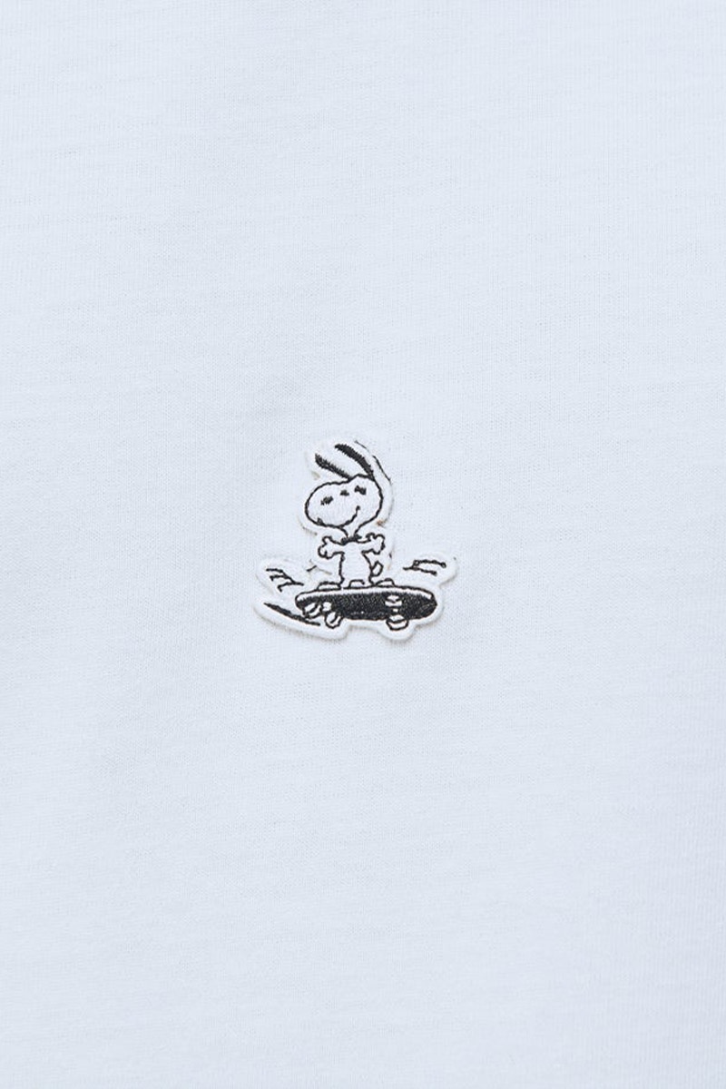 Soulland x Peanuts Snoopy Skateboard Tee - White