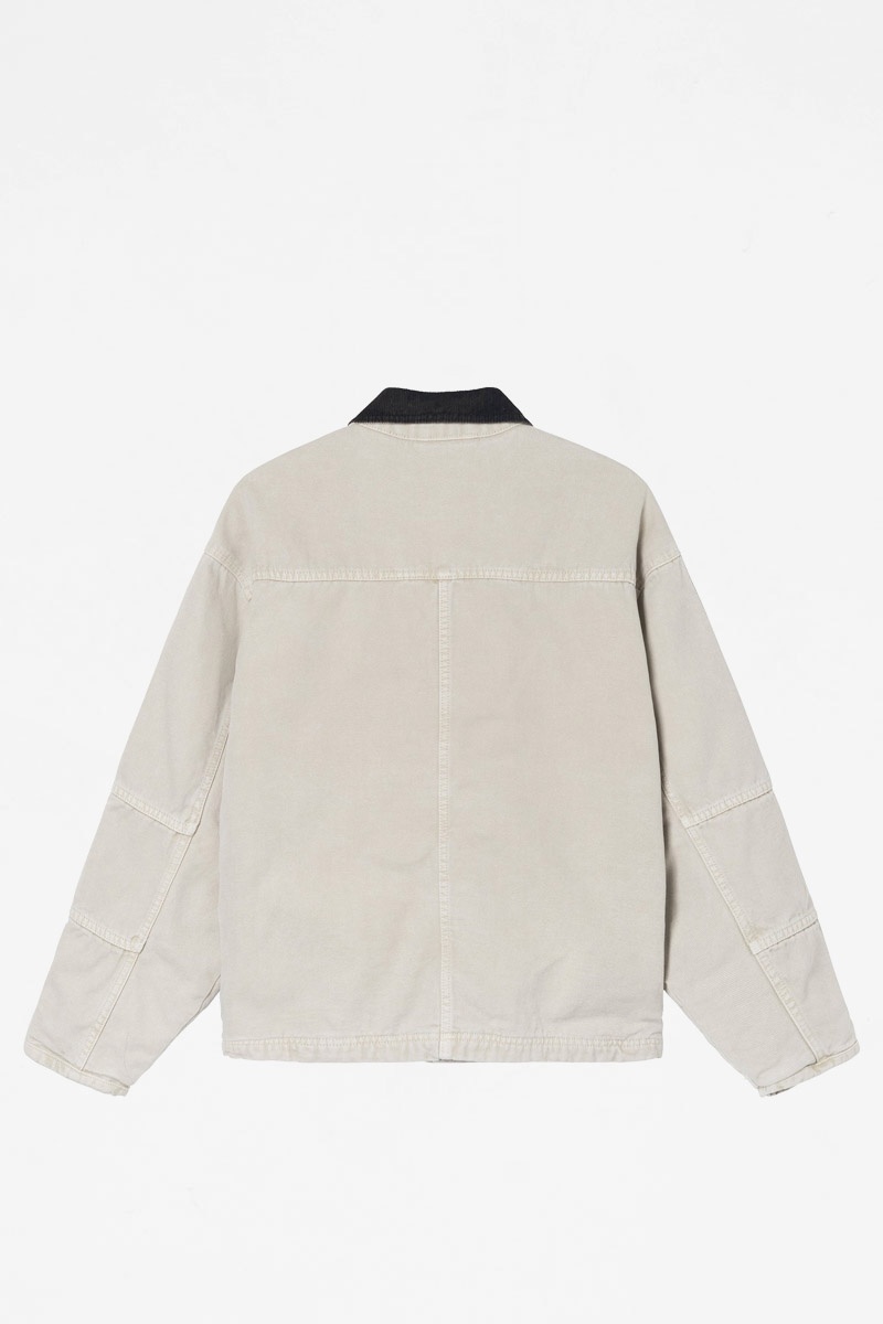 Stussy Washed Canvas Shop Jacket - Bone
