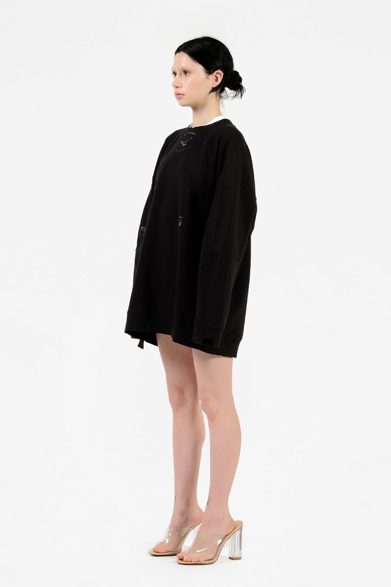 TTSWTRS Tattooed Sweatshirt Pogoda - Black