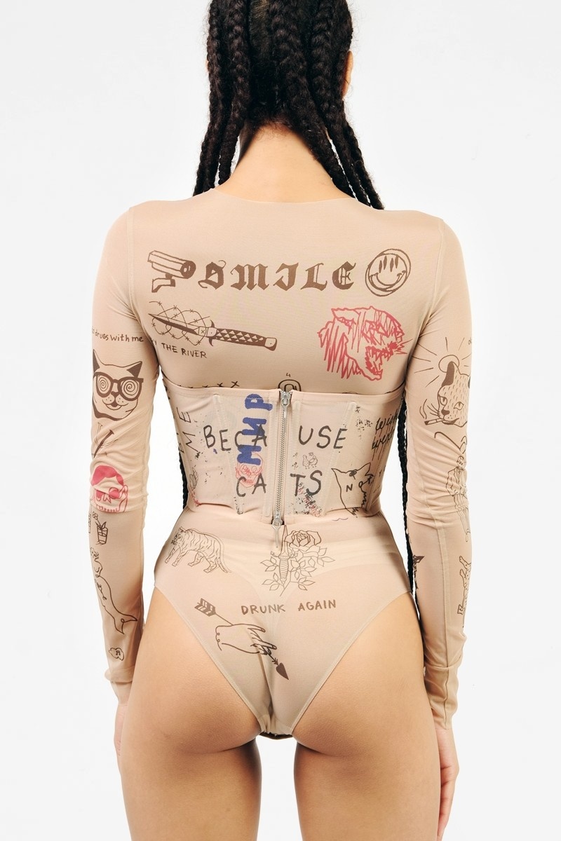 TTSWTRS Mesh Corset Berlin - Beige