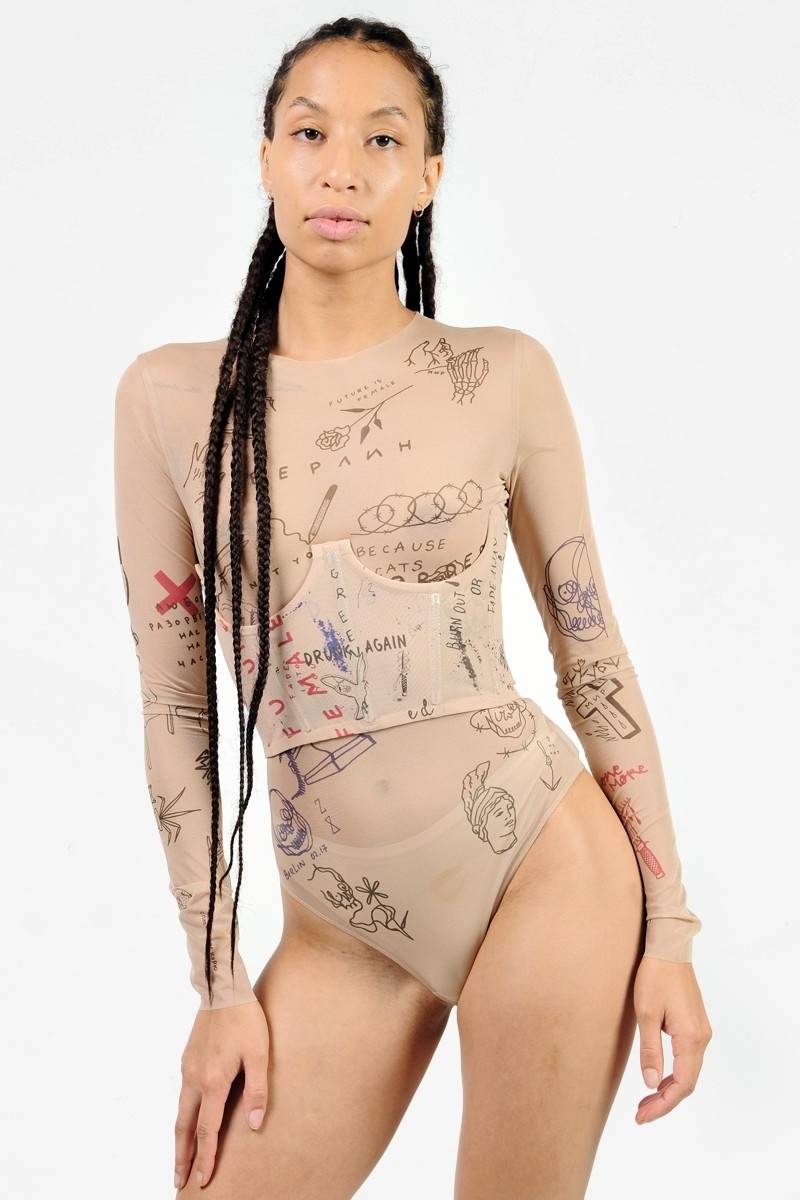 TTSWTRS Mesh Corset Berlin - Beige