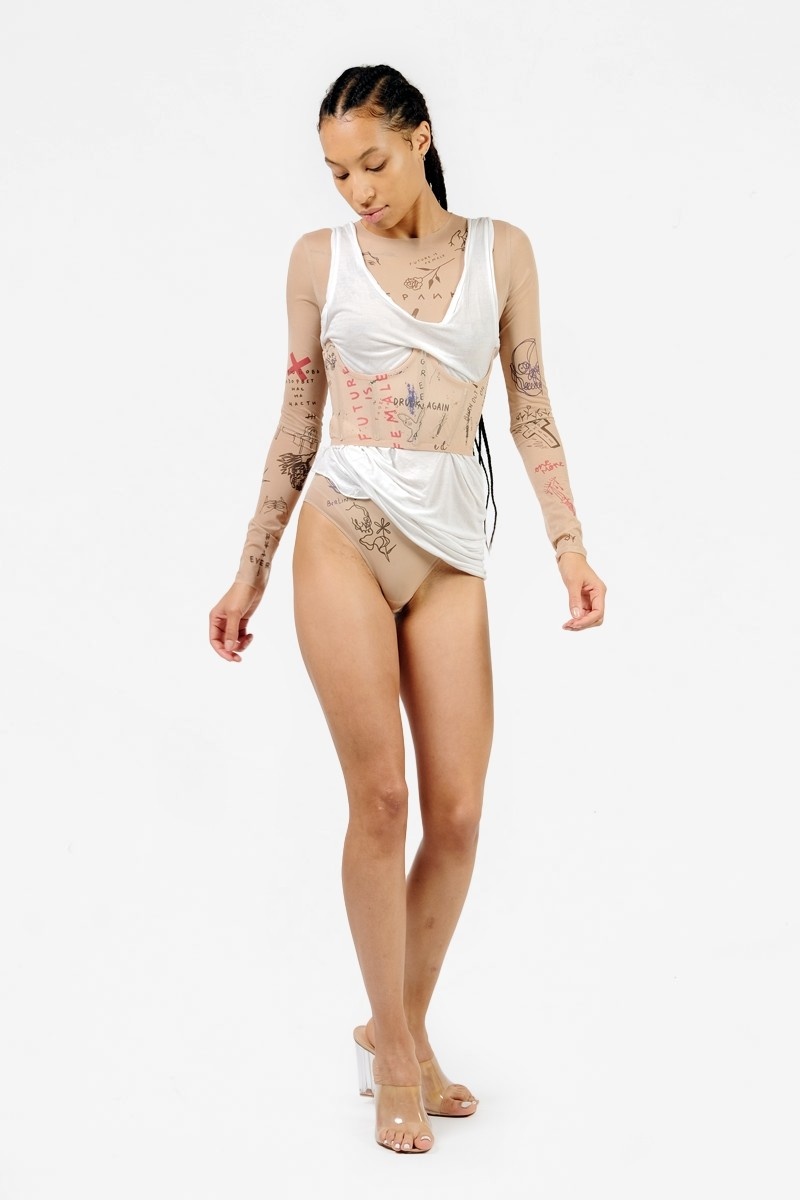 TTSWTRS Mesh Corset Berlin - Beige