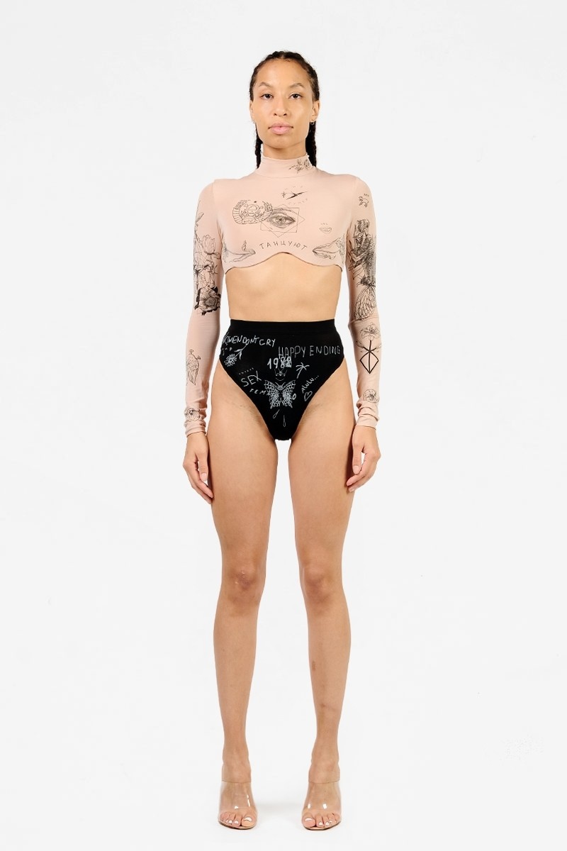 TTSWTRS Tattooed Briefs 1982 - Black