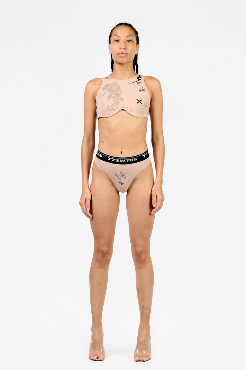 TTSWTRS Tattooed Top Dragon - Nude