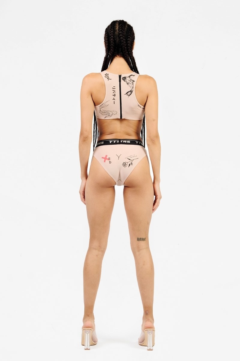 TTSWTRS Tattooed Top Dragon - Nude