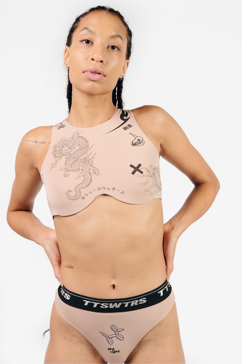 TTSWTRS Tattooed Top Dragon - Nude