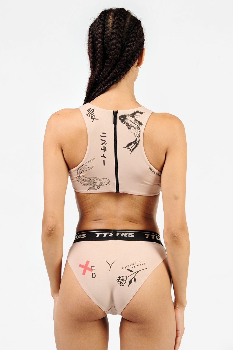 TTSWTRS Tattooed Top Dragon - Nude