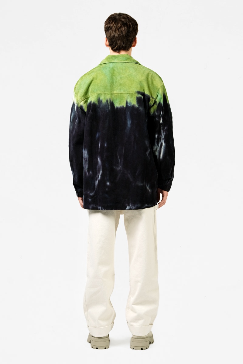 Henrik Vibskov Crumpet Corduroy Shirt - Black and Green