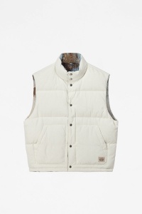 Stussy Peter Sutherland Reversible Down Vest - Bone | Reede